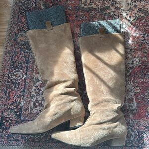 BY FAR Remy suede knee high boot
